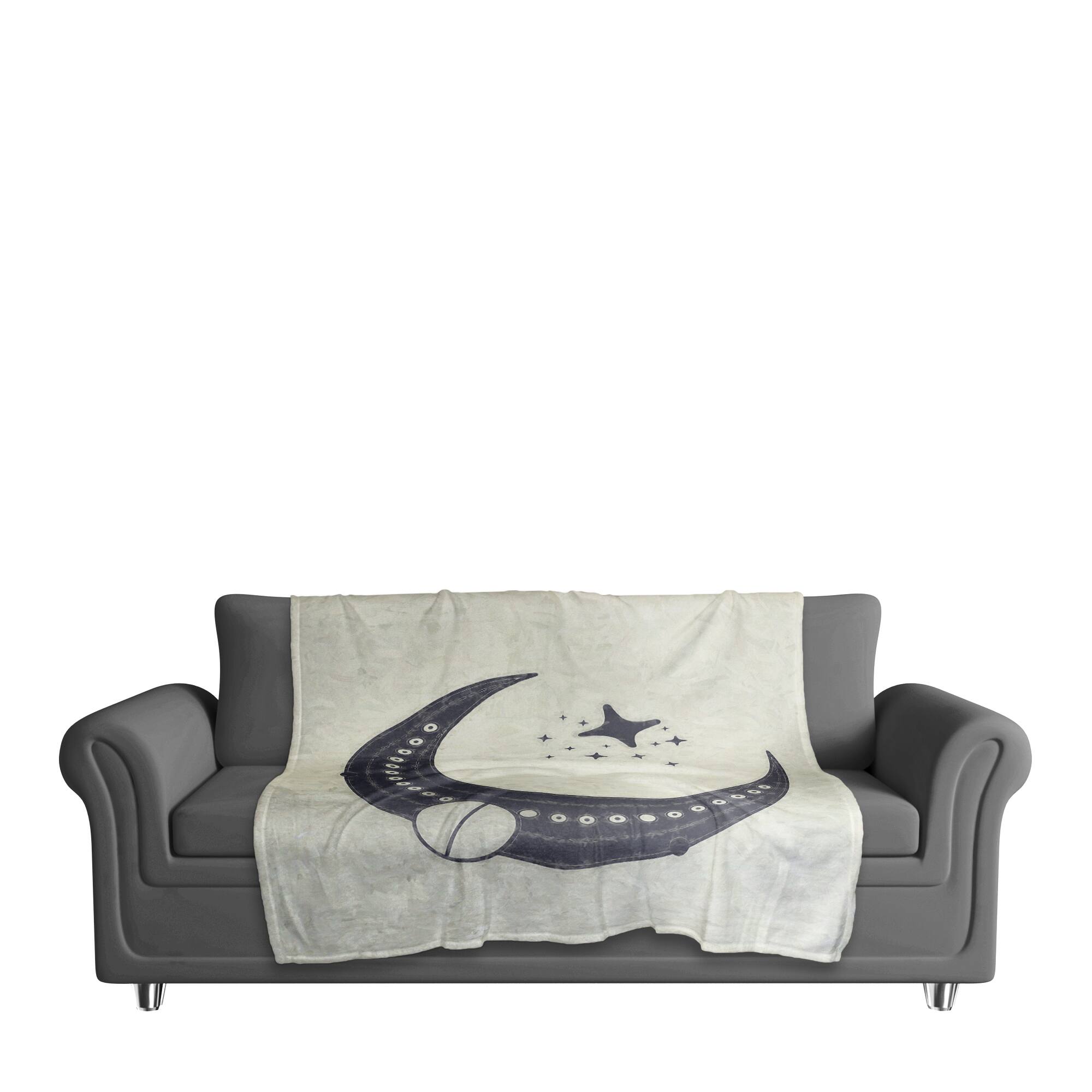 Half Moon Pattern 3 50" x 60" Coral Fleece Blanket